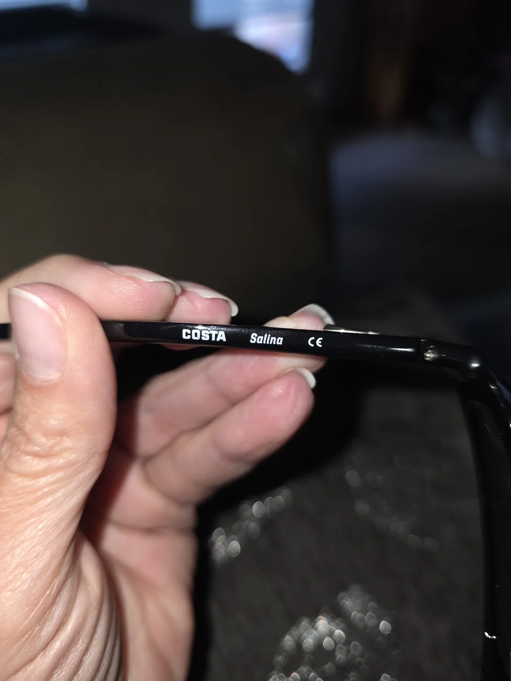 Costa Black Cat-Eye Sunglasses with Dark Lenses